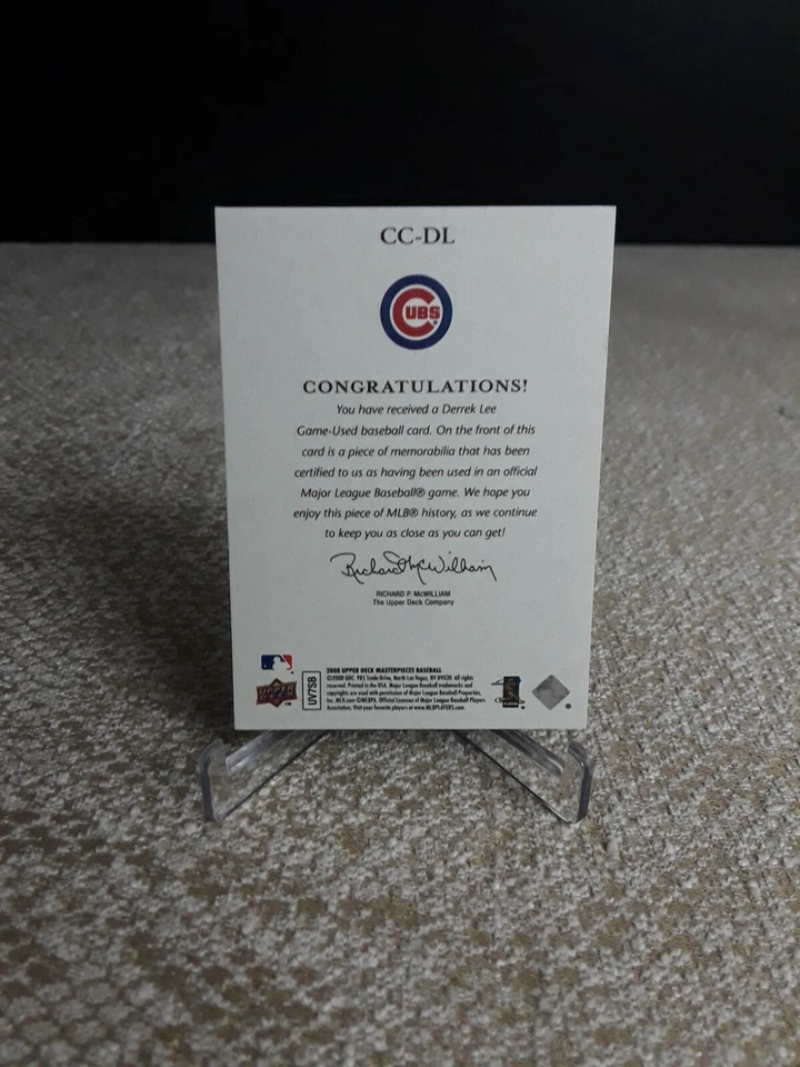 2008 Upper Deck Masterpieces Captured on Canvas Derrek Lee CC-DL FREE SHIPPING  - Image 2 of 2