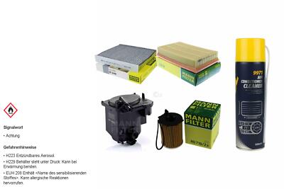 MANN-FILTER Inspektionspaket MANNOL Klimareiniger für Volvo S40 II 1.6 D V50