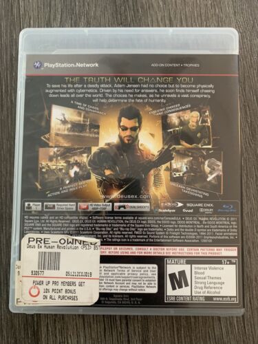 Deus Ex: Human Revolution (Sony PlayStation 3, 2011) - Picture 2 of 3