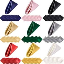 50/100pc Satin Table Napkin handkerchief Hanky Wedding D cor - 12"X12"  20"X20"