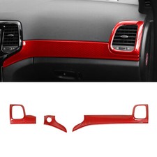 For Jeep Grand Cherokee 2011-21 Red Carbon Look Abs Dashboard Panel Cover Trim For Jeep Grand Cherokee 2011-21 Red Carbon Look Abs Dashboard Panel Cover Trim