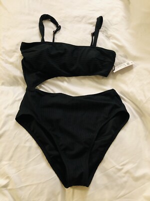 Ribbed Cut Out One Piece Swimsuit | Free Shipping