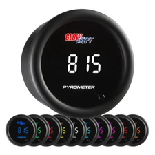 GlowShift 10 Color Digital 1200� Celsius Pyrometer Exhaust Gas Temp EGT Gauge