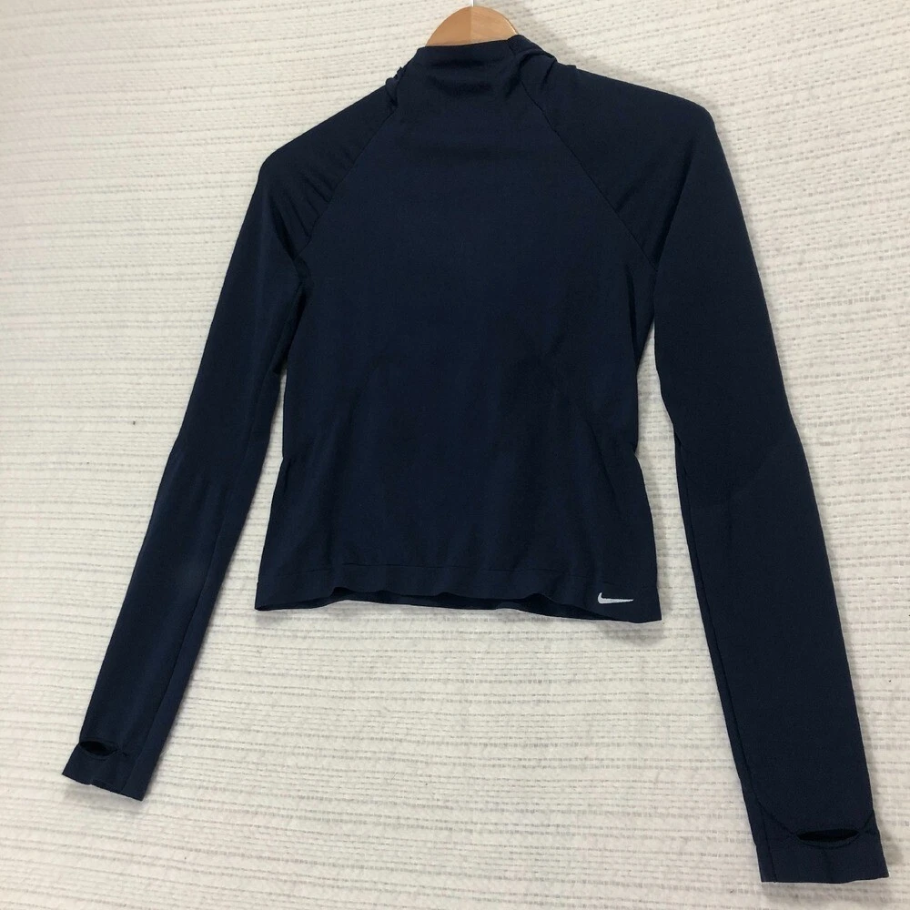 Nike Pullover Top Thumb Hole Long Sleeve Athletic Activewear Shirt Size PM