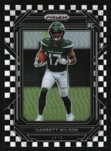 Garrett Wilson 2022 Panini Prizm Black and White Checker #309 New York Jets