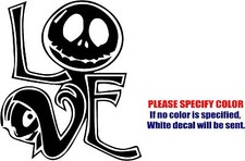 Vinyl Decal Sticker - Nightmare Jack Skeleton Sally Skull 04 Car Truck Fun 6"