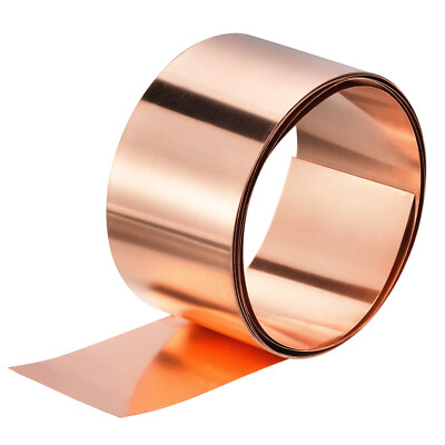 Copper Sheet Roll Pure Copper Flashing Strip Metal Foil Plate 3500x100x0.2mm