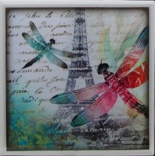 Ceramic Tile Coaster - Dragonfly - Set of 1 - (Buy 3 Get 1 Free - 1 C