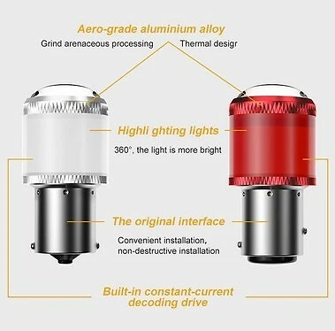 Ampoule BAU15S LED ORANGE PY21W pour Voiture 9 SMD pour Clignotants 1156 - Photo 2/3