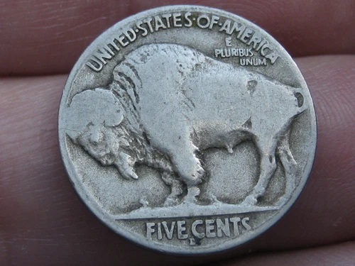 1915 D Buffalo Nickel 5 Cent Piece- Denver- Good Reverse Details