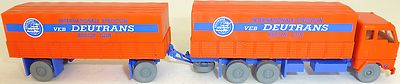DEUTRANS VEB Spedition DDR F 88 Hängerzug Pritsche Plane H0 1:87  #U'C3   D12 å 