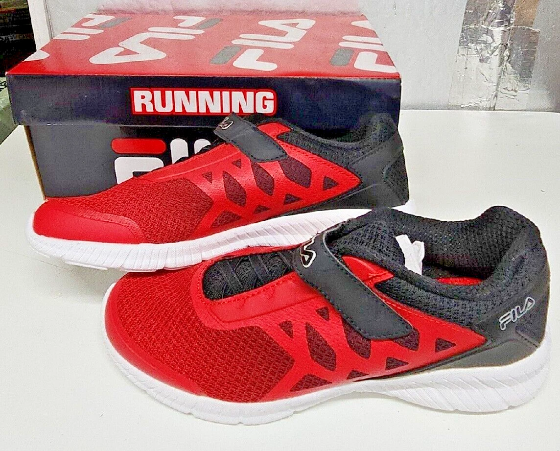 3 | Strap Kids Youth Fila Size 5 eBay New Black Red Faction Running Shoes and