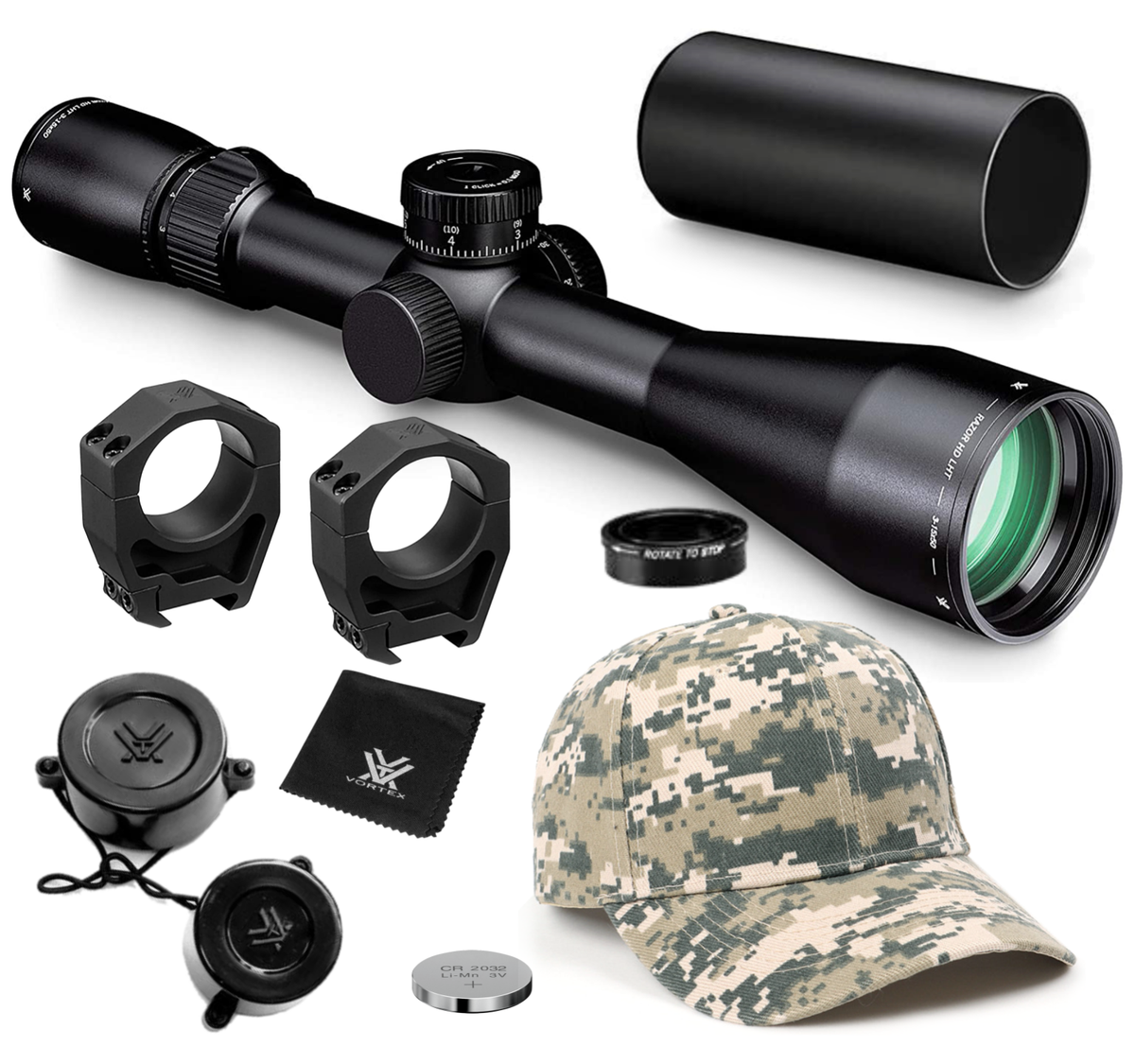 Vortex Optics Razor HD LHT 3-15x50 G4i BDC MRAD Riflescope w/ Hat