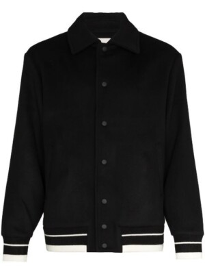 neu Holzweiler Bram Varsity Jacket Herren small S black wool College Bomber