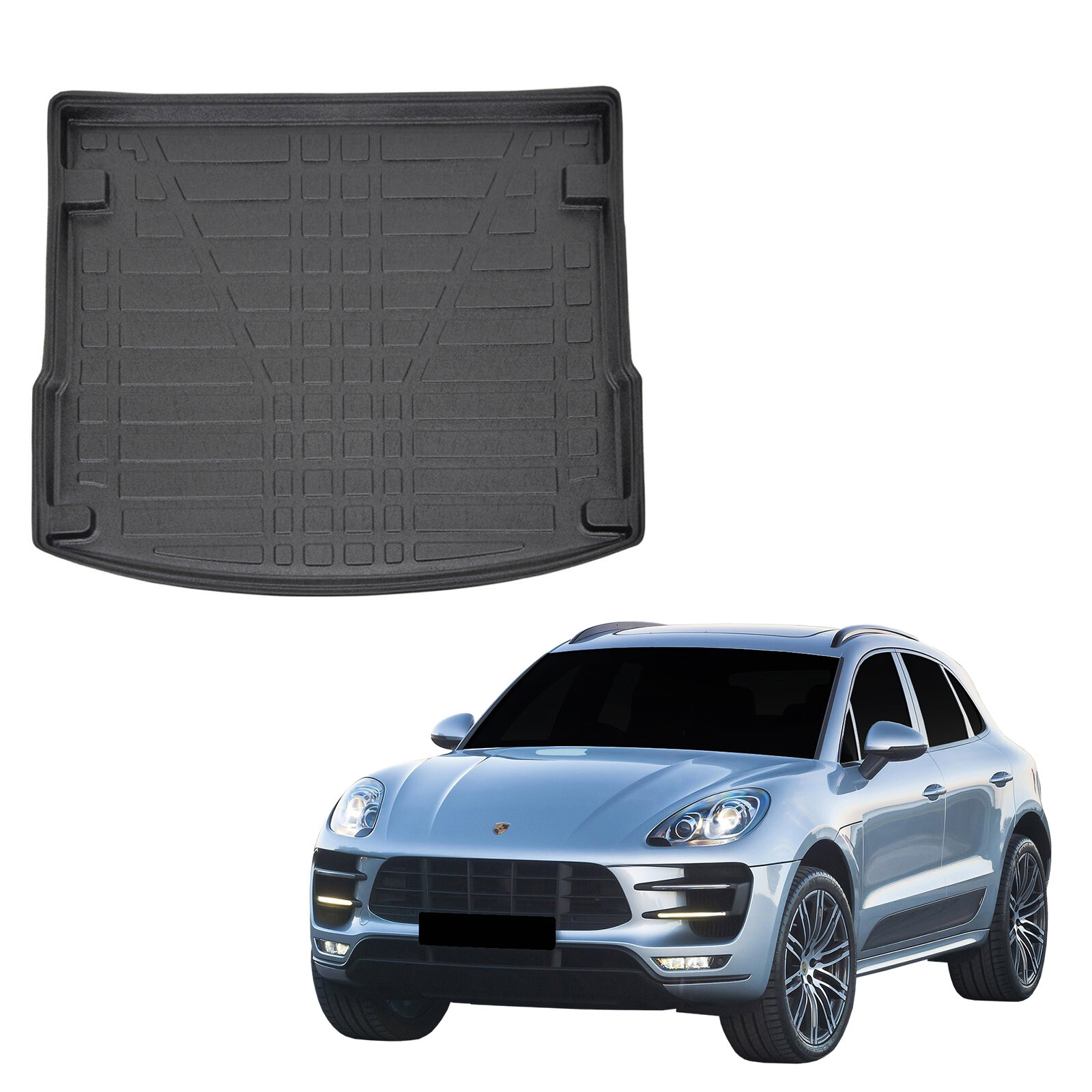 Tapis de coffre Porsche Macan 2013-2024 sur mesure tapis de protection intérieur voiture TPE