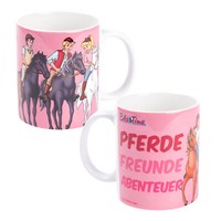Bibi & Tina Tasse Pferde Kaffeetasse Becher Kaffeebecher Rosa Aus Keramik 320 Ml