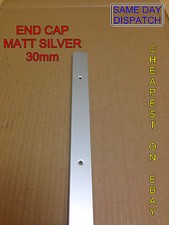 MATT SILVER END CAP 30mm Kitchen Worktop Edging Trim *COMES WITH SCREWS* **NEW**