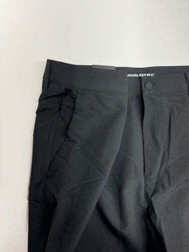 Banana Republic Men's Flat Front Pant Slim Fit Stretch Fabric Wicking 40x30Black - Picture 3 of 4