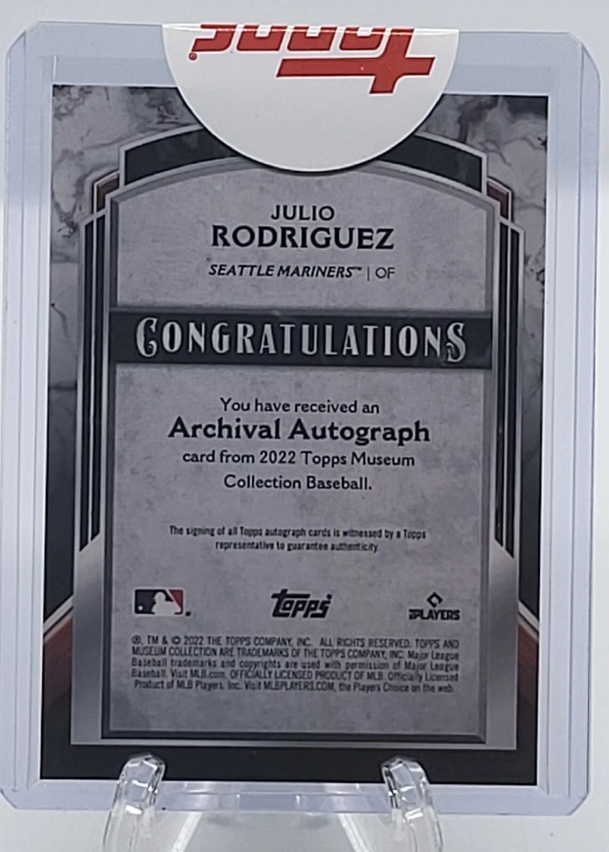 2022 Topps Museum Collection JULIO RODRIGUEZ Archival Autographs RC /199 AL  ROY