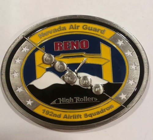 Nevada Air Guard 192nd AIRLIFT SQUADRON "High Rollers" Challenge Coin RENO - Picture 2 of 3