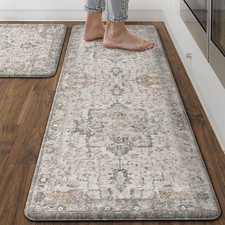 GENIMO Anti Fatigue Kitchen 17.3"x47"+17.3"x30"--0.4 inches, Soft Rose Taupe