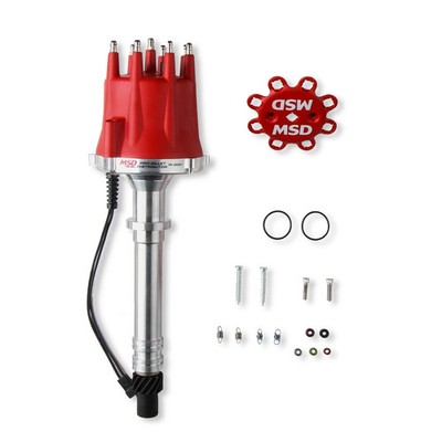 Chevy V8 Zündverteiler MSD 85551 Pro Billet SBC BBC 262-454 HEI rot Performance