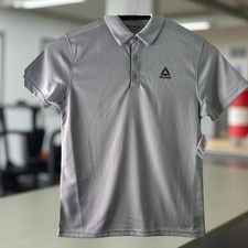 Reebok Active Polo Size Medium Gray Breathable Moisture-Wicking 3 Button PoloNWT
