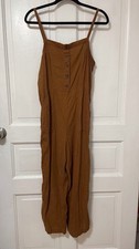 Old Navy Women s Size Medium Linen Blend Spaghetti Strap Jumpsuit
