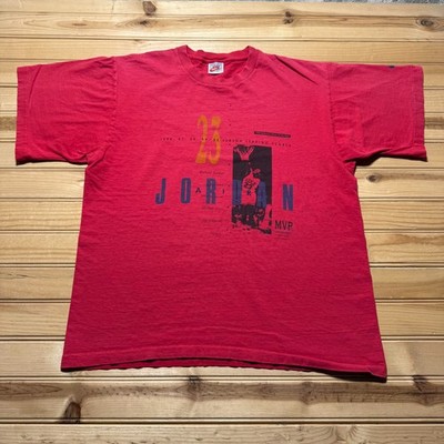 Vintage 1991 Nike Sportswear Michael Jordan Stats Basketball T-Shirt USA Medium