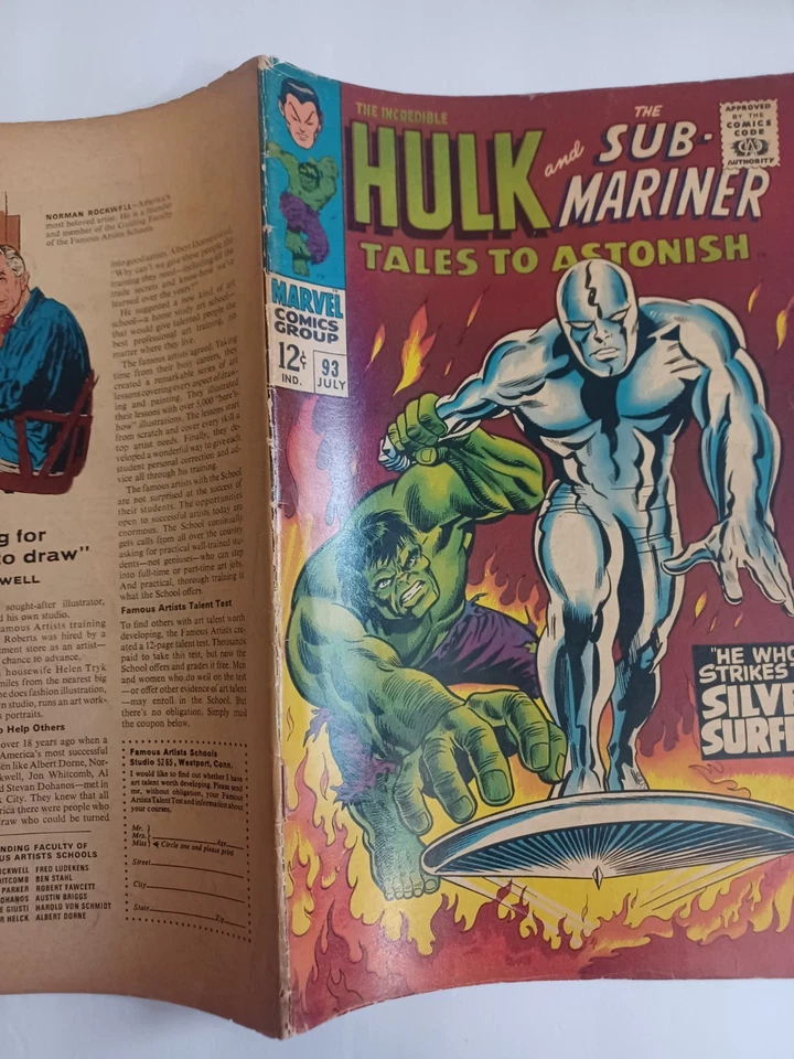 Tales to Astonish #93 - Hulk - Silver Surfer - 1967 - VG - Image 3 of 4