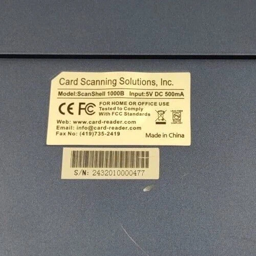 Card Scanning Solutions ScanShell 1000B ID Business Card Passport Scanner - Image 4 of 4