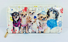 CHIHUAHUA DOGGIE DOG PUP PAW PRINT (7X3) CUTE CLUTCH CHANGE/CARD PURSE (USED)