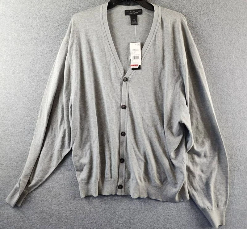 The Men's Store at Bloomingdale's Cashmere Blend Standard Fit Cardigan XXL Gray