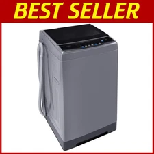 Fully Automatic Compact Washer with Wheels, 6 Wash Programs