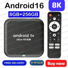 NEW 8K Android 16 Google Assistant Smart TV Box RK3518 4GB/64GB 5G WiFi