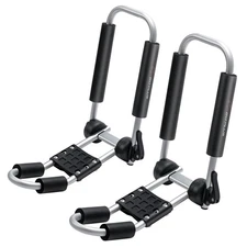 Goplus Folding Universal Kayak Rack J-Bar Kayak Roof Rack for Canoe Surfboard