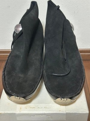 Visvim GILA MOC D-Folk Men's 8.5US Black Suede Leather Deadstock