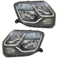 Scheinwerfer Set Links & Rechts H1/H7/W21/5W Mit Tagfahrlicht FüR Dacia Duster