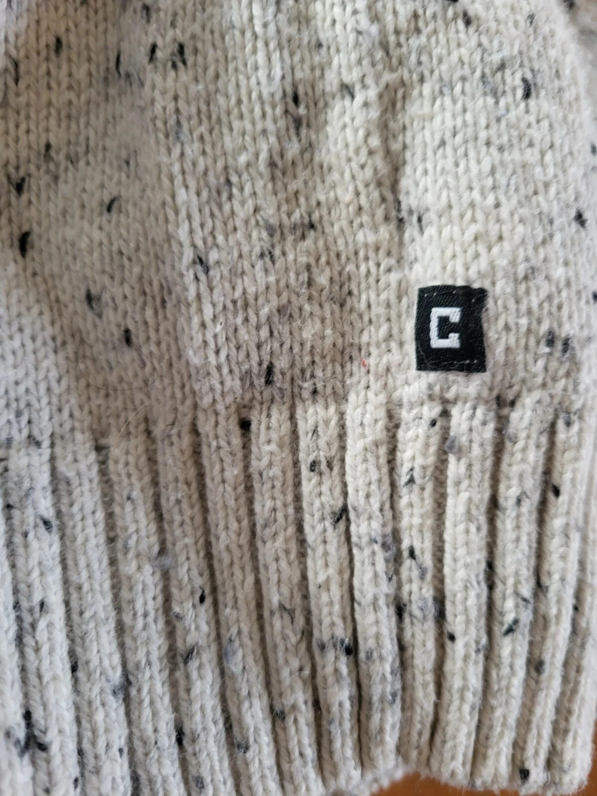 CHAPS Collared Neck Pullover Sweater Speckled Bei… - image 4