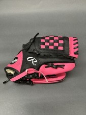 Rawlings Pink Black The Gold Glove Co. girls Players series baseball glove 9.5"