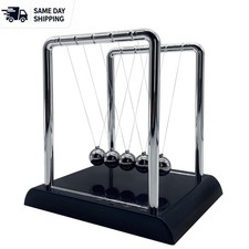 Stylish Black Newton's Cradle Balance Balls - Perfect Gift for Science Lovers