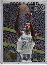 1995-96 Fleer Metal basketball Kevin Garnett RC rookie card #168 TIMBERWOLVES. rookie card picture