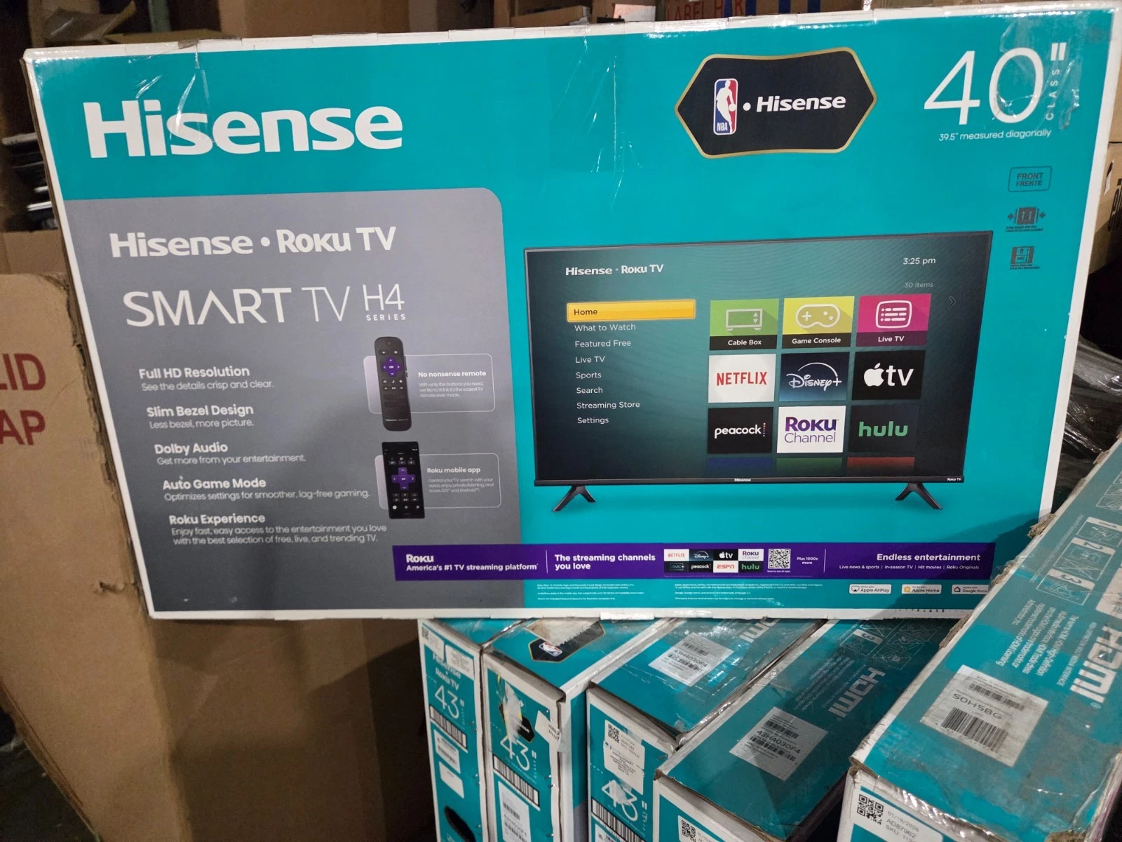 Hisense 40" 43" 50" FHD Roku Smart TV 1080P/2160P DTS Sound Gaming Mode LCD RS