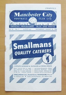 MANCHESTER CITY v CARDIFF CITY 1950/1951 Good Condition Football Programme