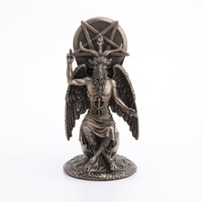 Veronese Design 8 1/2 Inch Baphomet Sitting on The Globe Fallen Wiccan Statue