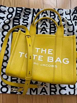 Marc Jacobs Small Yellow Leather Zip Tote, Top Handle, Crossbody bag