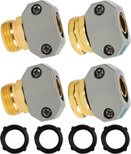 Garden Hose Repair Kit, 2 Sets Aluminum Alloy Garden Hose End Mender, Male and F