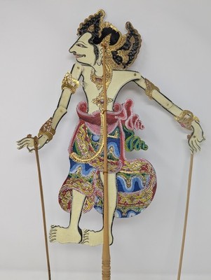 Balinese Wayang Kulit Noble Prince Puppet Articulated Arms Bali 21''