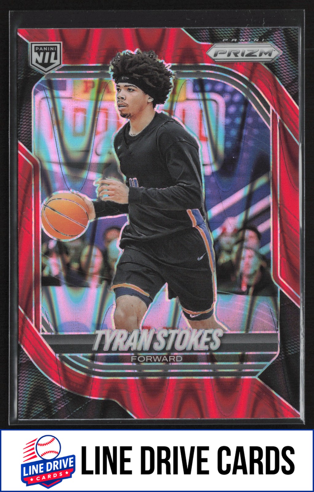 2025-26 Panini Prizm #94 Tyran Stokes Red Seismic Prizm