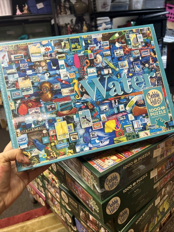 Cobble Hill 1000 Piece Jigsaw Puzzle Lot Of Over 30 Puzzle 2 Sealed 28 Used Goo - Image 2 of 4